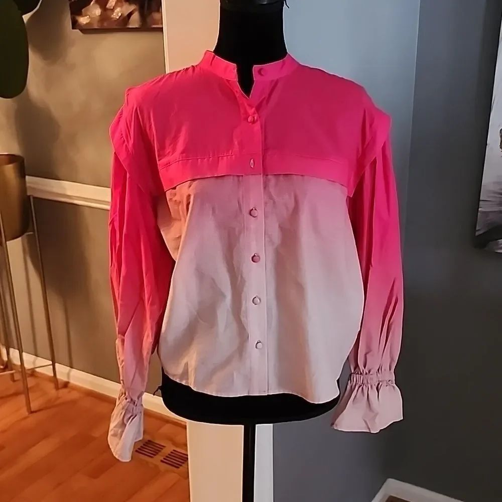Bcbgmaxazria ombre blouse sz small